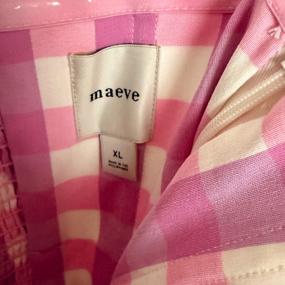 Pink Gingham Strapless Dress - Picture 4 of 7